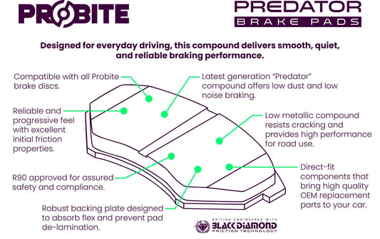 Probite Predator Brake Pad Set-Rear