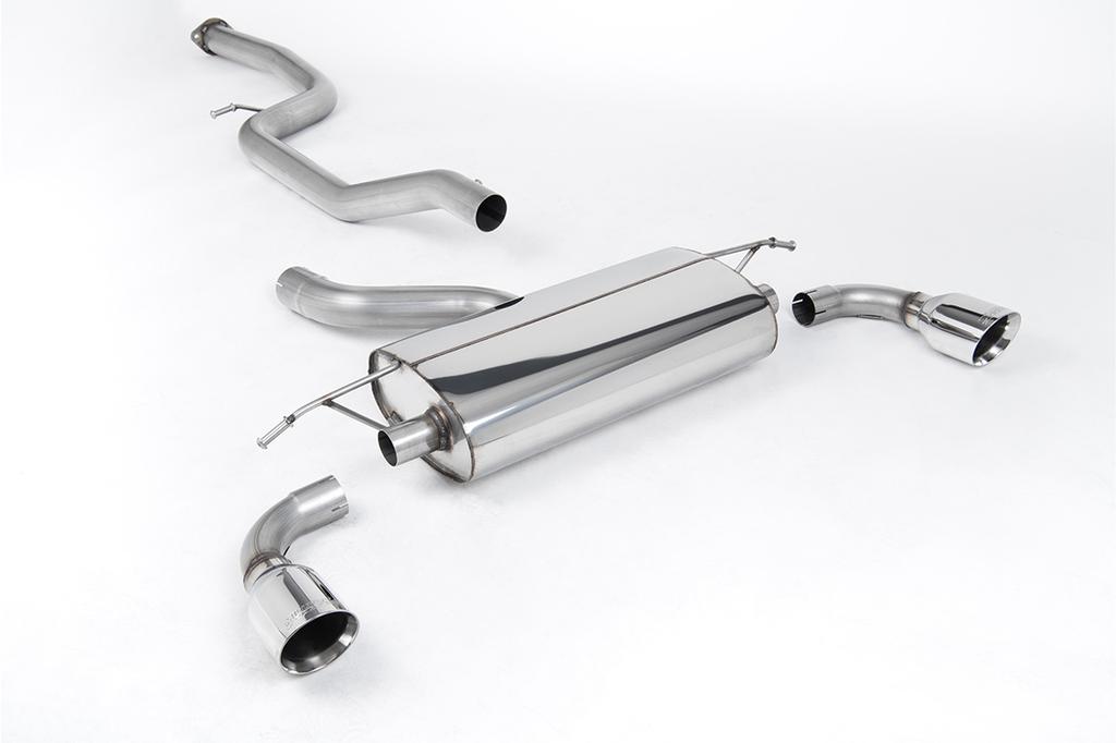 Cat-back Non-resonated (louder) with 100mm GT-100 Polished Trims